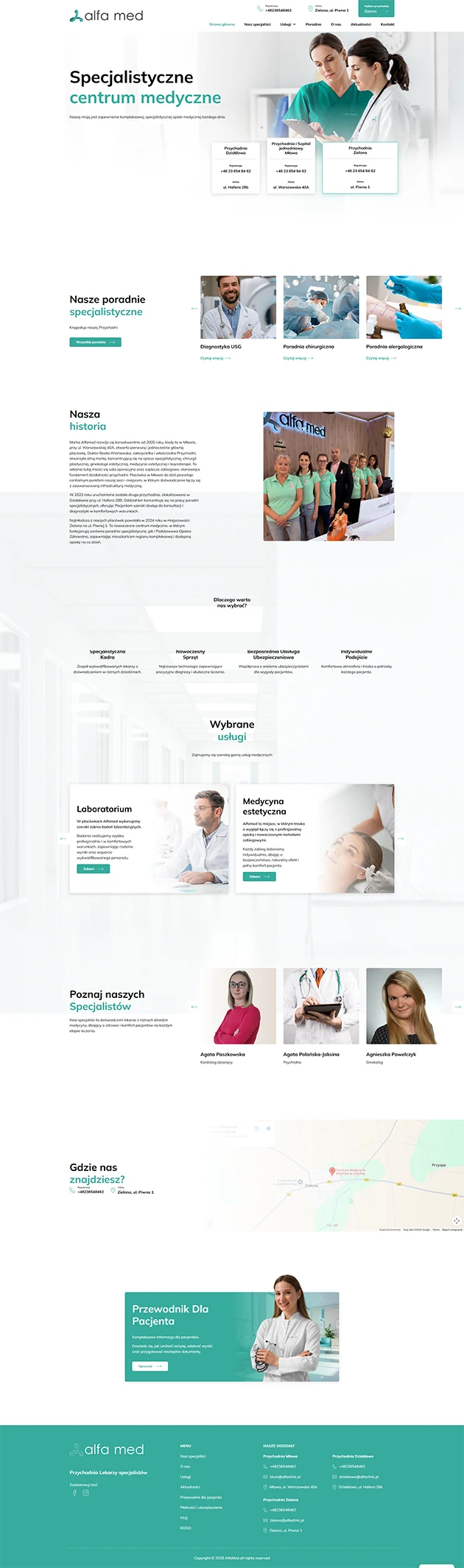 Alfa Clinic Strona internetowa