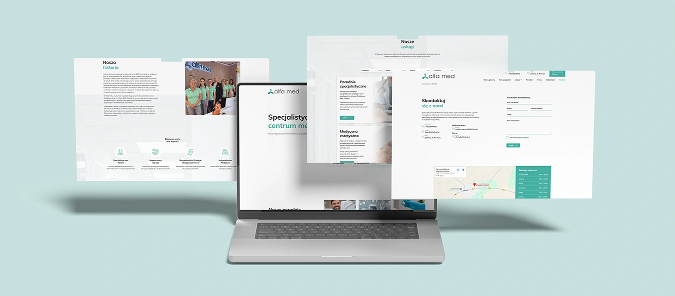 Prezentacja strony internetowej Alfamed