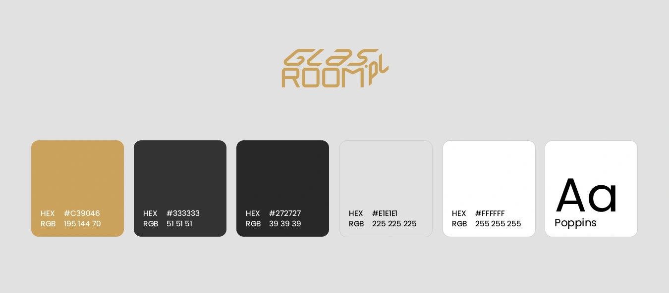 Kolory strony internetowej GlasRoom