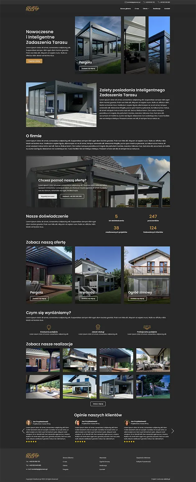GlasRoom Strona internetowa