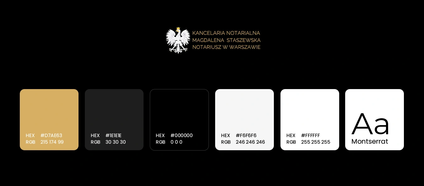 Kolory strony internetowej Notariusze.info