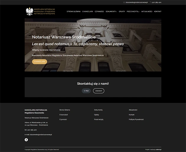 Notariusze Strona internetowa