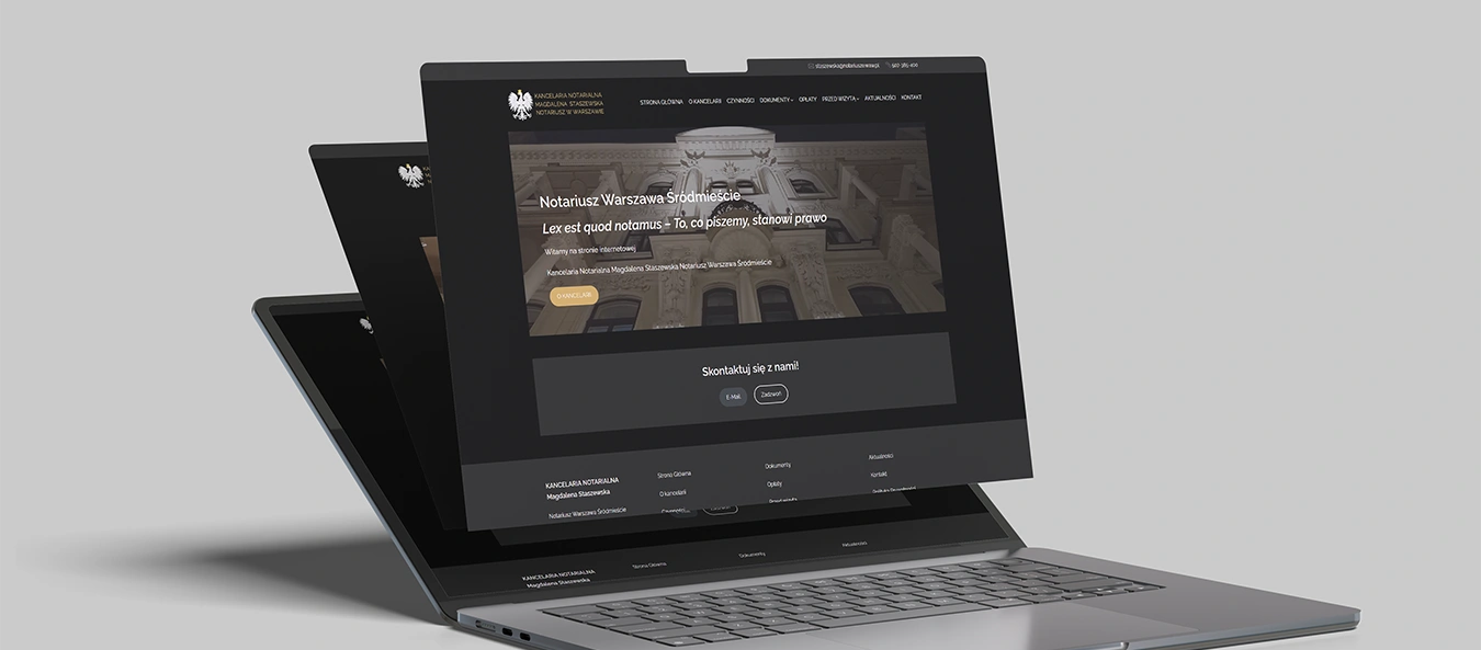 Prezentacja strony internetowej Notariusze.info