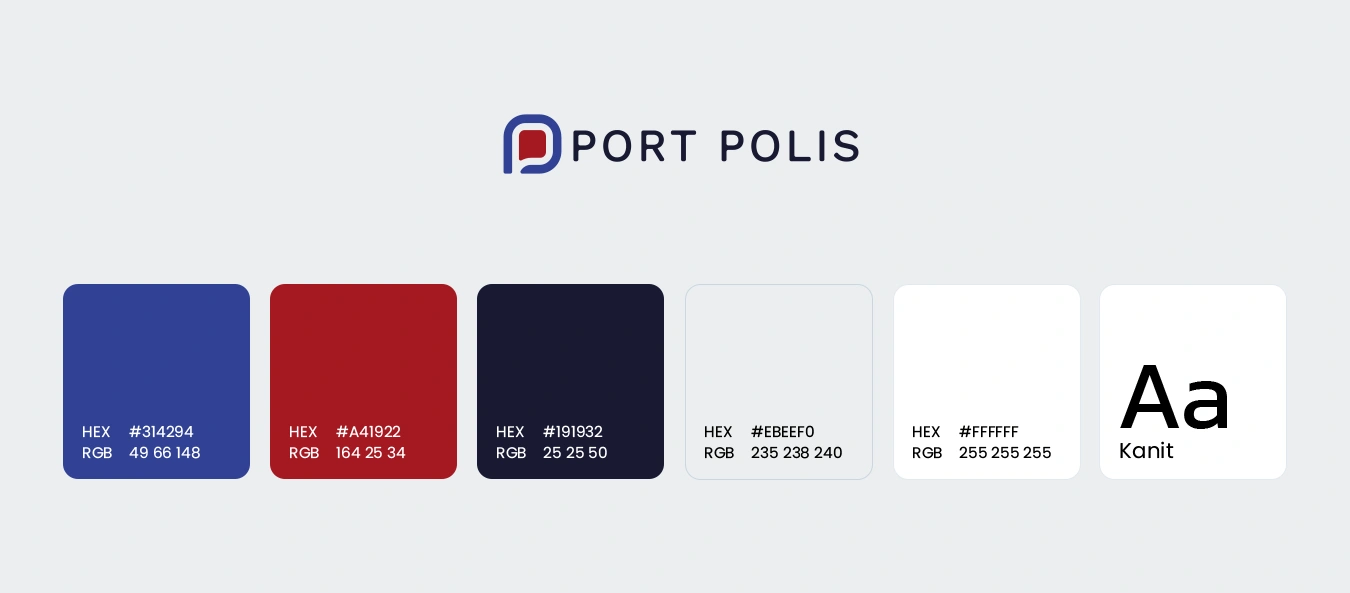 Kolory strony internetowej Port Polis