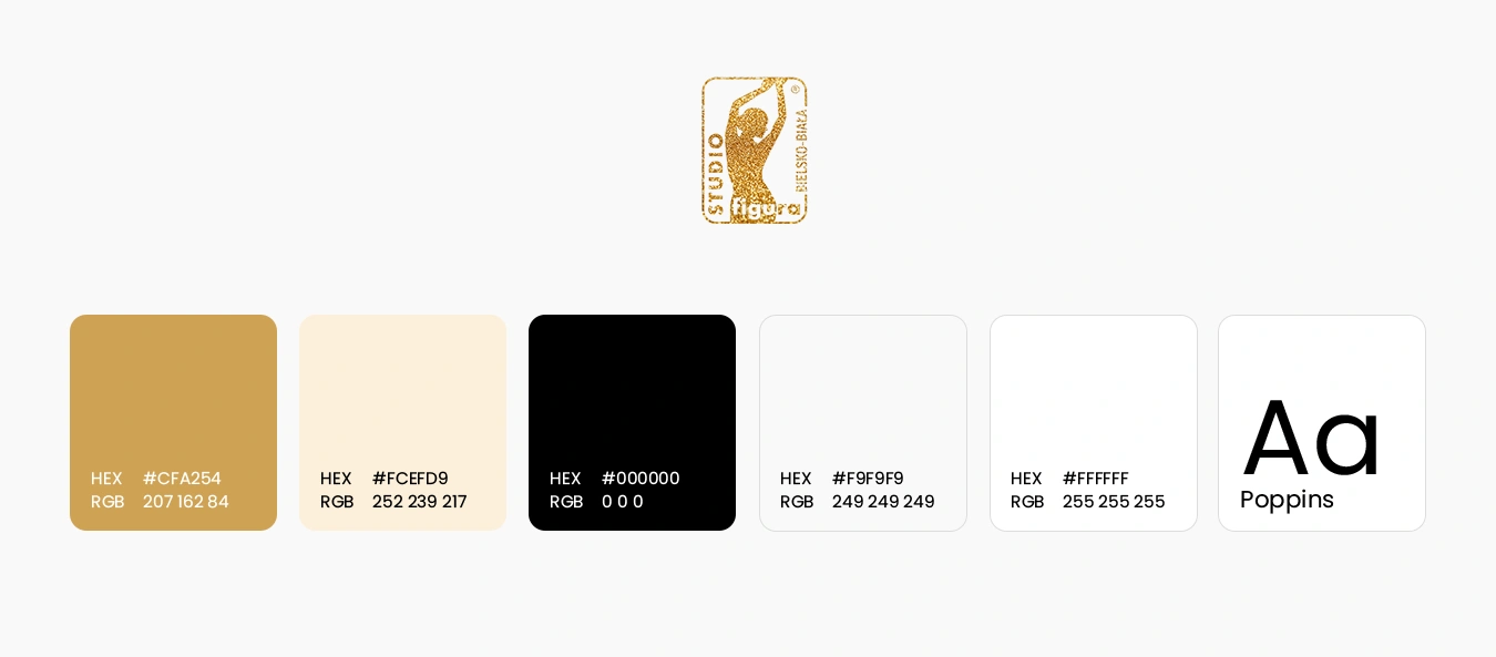 Kolory strony internetowej Studio Figura