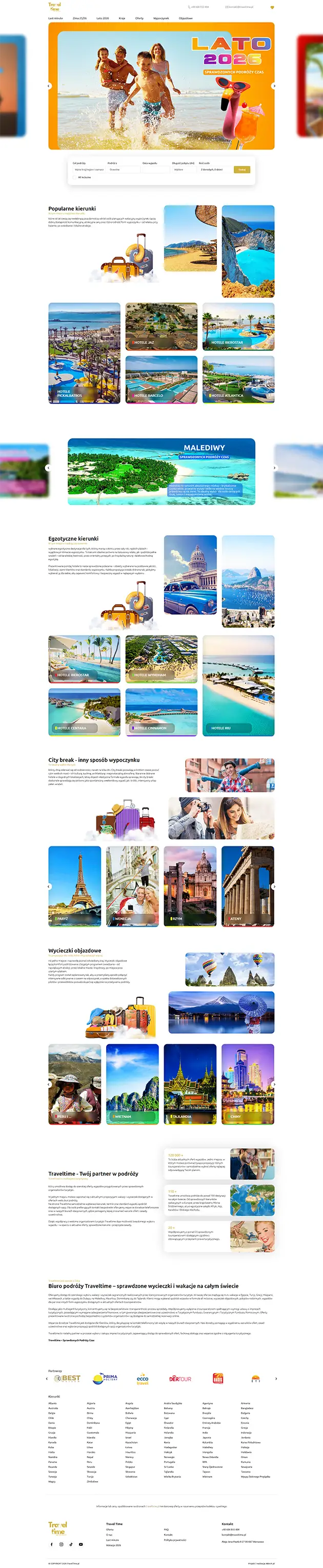 Travel time Strona internetowa