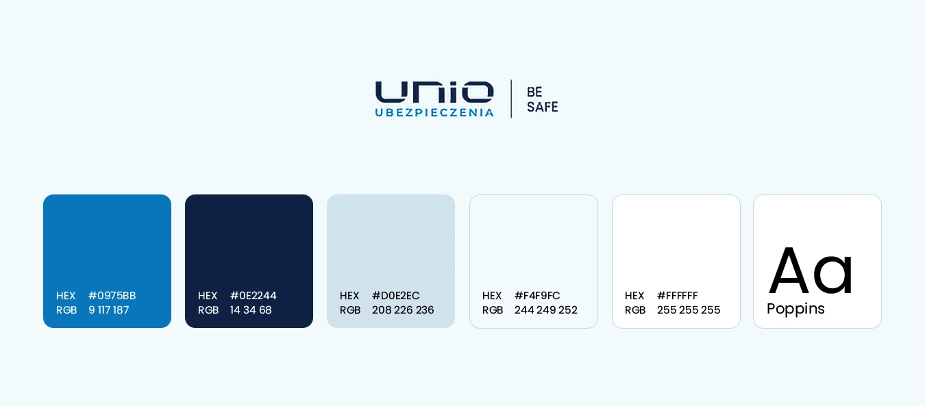 Kolory strony internetowej Unio